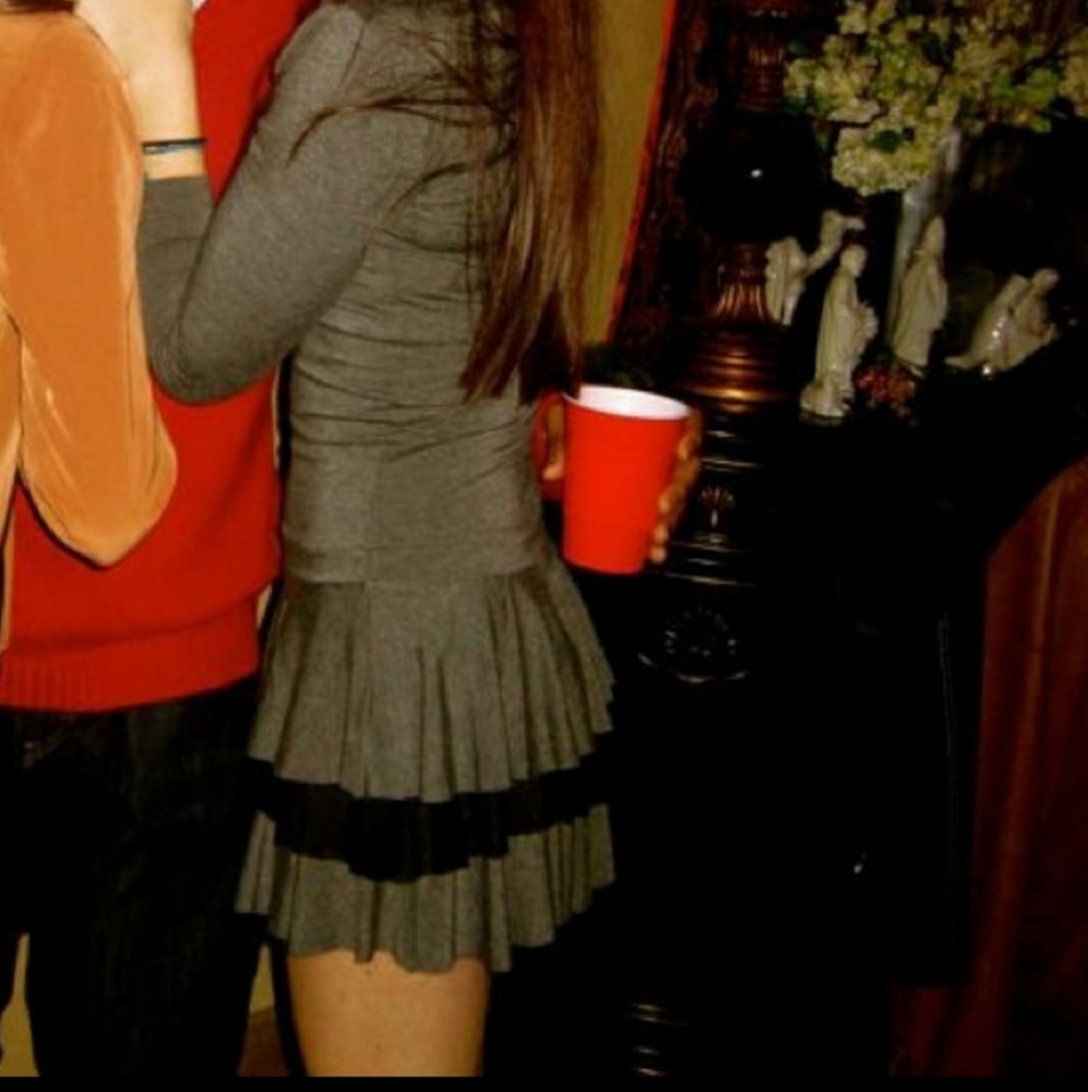 Bebe layered ruffle dress